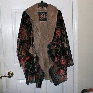 JOHNNY WAS SHERPA COAT SOFT EXTRA SMALL